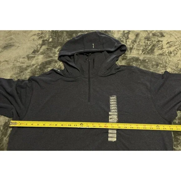 XL RLX Ralph Lauren Quarter Zip Hoodie with Collar Womens Navy Blue Wicking Soft - Picture 6 of 10